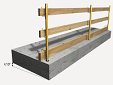 Système provisoire de protection d'un bord de plancher, classe A Système provisoire de protection d'un bord de plancher, classe A