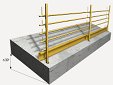 Système provisoire de protection de bord de plancher, classe B Système provisoire de protection de bord de plancher, classe B